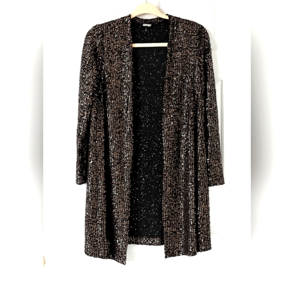 Fifteen Twenty Designer RTR Brown Sequin Duster XL - Picture 1 of 4